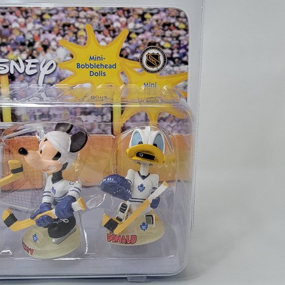 Rare Disney Mini-Bobblehead Dolls Toronto Maple Leafs NHL Hockey Mickey Mouse - Picture 3 of 4